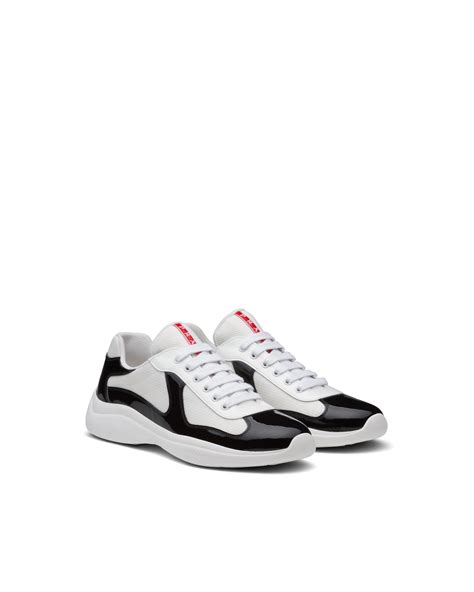 black and white prada|black and white Prada sneakers.